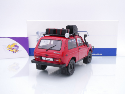 Preview: Solido S1807306 # Lada Niva 1600 4x4 + Dachgepäckträger 1980 " dunkelrot " 1:18
