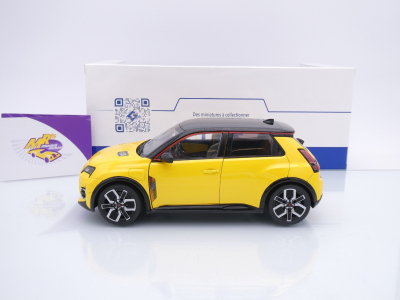 Preview: Solido S1812602 # Renault R5 E-Tech Baujahr 2024 " gelbmetallic-schwarz " 1:18