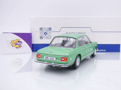 Preview: Solido S1808604 # BMW 1602 Limousine Baujahr 1971 " Taigagrünmetallic " 1:18
