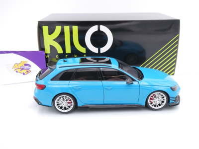 Preview: Kilo Works KLW002303 # Audi RS4 Avant Baujahr 2024 " hellblaumetallic " 1:18