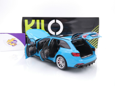 Kilo Works KLW002303 # Audi RS4 Avant Baujahr 2024 " hellblaumetallic " 1:18