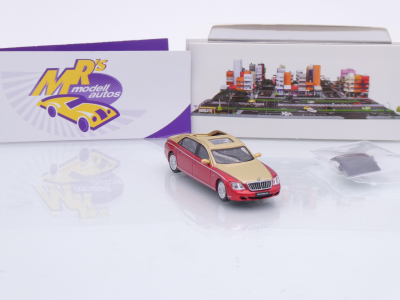 Preview: Micro City / Herpa 87MC000034 # Mercedes Maybach 62S Baujahr 2002 " rotmetallic-goldmetallic " 1:87