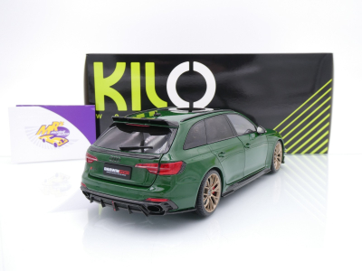 Preview: Kilo Works KLW002302 # Audi RS4 Avant Baujahr 2024 " dunkelgrünmetallic " 1:18