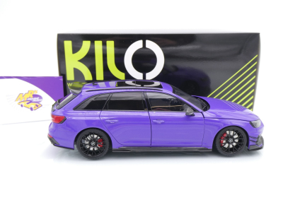 Preview: Kilo Works KLW002301 # Audi RS4 Avant Baujahr 2024 " lilametallic " 1:18