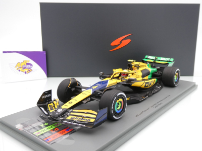 Spark 18S997 # McLaren MCL38 F1 #4 4th Monaco GP 2024 " Lando Norris " 1:18