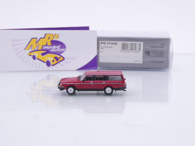 Preview: Minichamps 870171410 # Volvo 240 GL Break Baujahr 1986 " dunkelrot " 1:87
