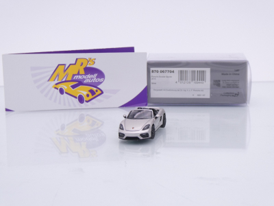 Minichamps 870067704 # Porsche 718 981 Boxster Spyder Baujahr 2019 " silbermetallic " 1:87