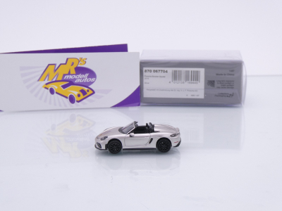 Preview: Minichamps 870067704 # Porsche 718 981 Boxster Spyder Baujahr 2019 " silbermetallic " 1:87