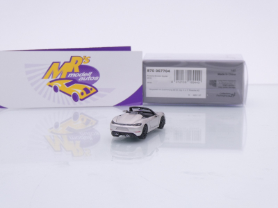 Preview: Minichamps 870067704 # Porsche 718 981 Boxster Spyder Baujahr 2019 " silbermetallic " 1:87