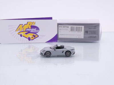 Preview: Minichamps 870067702 # Porsche 718 981 Boxster Spyder Baujahr 2019 " kreidegrau " 1:87