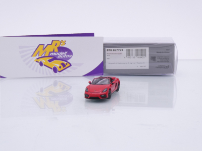 Minichamps 870067701 # Porsche 718 981 Boxster Spyder Baujahr 2019 " indischrot " 1:87