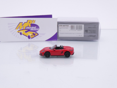 Preview: Minichamps 870067701 # Porsche 718 981 Boxster Spyder Baujahr 2019 " indischrot " 1:87