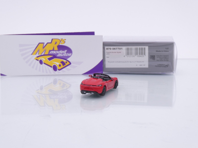 Preview: Minichamps 870067701 # Porsche 718 981 Boxster Spyder Baujahr 2019 " indischrot " 1:87