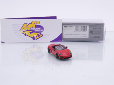 Preview: Minichamps 870067701 # Porsche 718 981 Boxster Spyder Baujahr 2019 " indischrot " 1:87