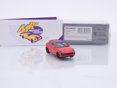 Preview: Minichamps 870069121 # Porsche Cayenne Turbo Coupe Baujahr 2019 " orange " 1:87