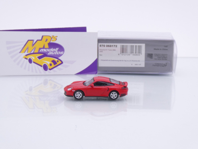 Preview: Minichamps 870068172 # Porsche 911 (996) Turbo Baujahr 2000 " indischrot " 1:87