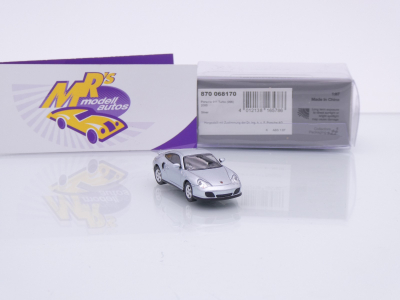 Preview: Minichamps 870068170 # Porsche 911 (996) Turbo Baujahr 2000 " silbermetallic " 1:87