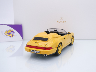 Preview: Norev 187130 # Porsche 911 964 Speedster Baujahr 1993 " Speedgelb " 1:18