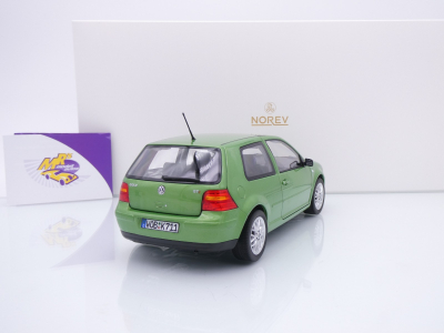 Preview: Norev 188571 # Volkswagen VW Golf IV GTI Baujahr 1998 " grünmetallic " 1:18