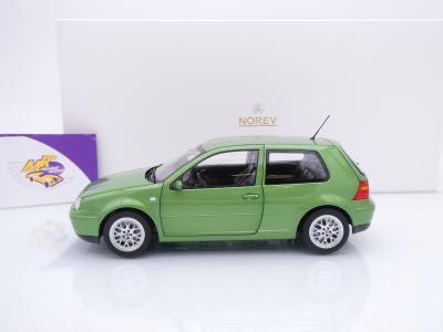 Preview: Norev 188571 # Volkswagen VW Golf IV GTI Baujahr 1998 " grünmetallic " 1:18