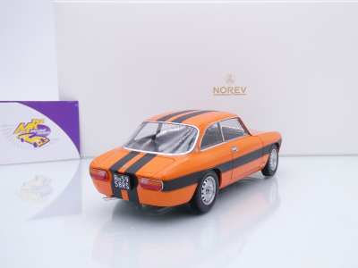 Preview: Norev 187918 # Alfa Romeo 2000 GTV Baujahr 1973 " orange-schwarz " 1:18