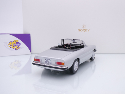 Preview: Norev 187884 # Alfa Romeo 2000 Spider Baujahr 1978 " silbermetallic " 1:18