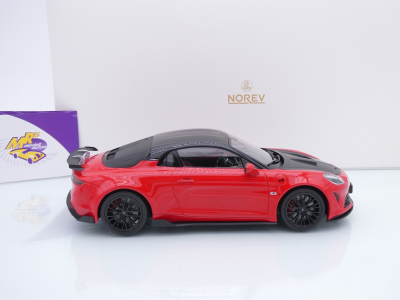 Preview: Norev 185443 # Alpine A110 R Turini Baujahr 2025 " Seismicrot-schwarz " 1:18