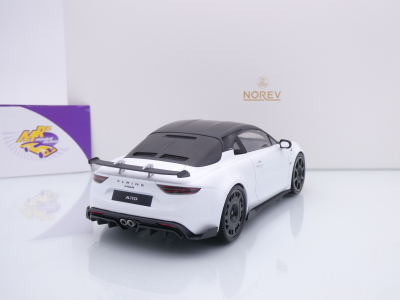 Preview: Norev 185433 # Alpine A110 R Baujahr 2024 " weißmetallic-schwarz " 1:18