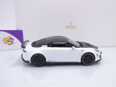 Preview: Norev 185433 # Alpine A110 R Baujahr 2024 " weißmetallic-schwarz " 1:18