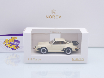Preview: Norev 750071 # Porsche 911 (930) Turbo Baujahr 1978 " hellelfenbein " 1:43