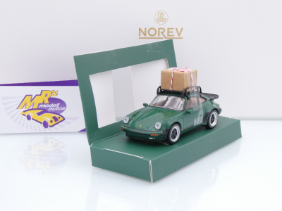 Preview: Norev 750070 # Porsche 911 (930) Turbo Baujahr 1978 dunkelgrün " Christmas Edition " 1:43