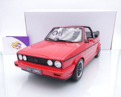 Ottomobile G095 # Volkswagen VW Golf 1 Cabrio Baujahr 1991 " Flashrot " 1:12