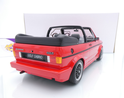 Preview: Ottomobile G095 # Volkswagen VW Golf 1 Cabrio Baujahr 1991 " Flashrot " 1:12