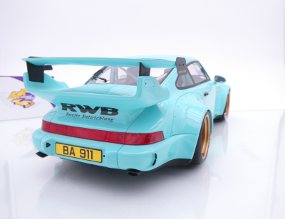 Preview: GT Spirit GT951 # Porsche 911 (964) RWB Rauh-Welt Baujahr 2020 " Tiffany Blue " 1:12