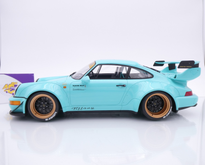 Preview: GT Spirit GT951 # Porsche 911 (964) RWB Rauh-Welt Baujahr 2020 " Tiffany Blue " 1:12