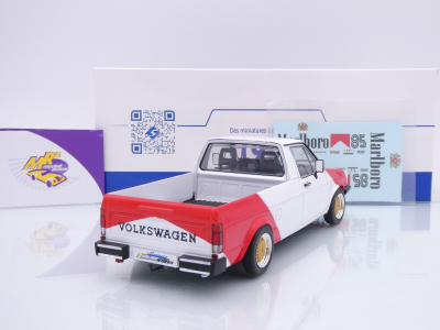 Preview: Solido S1803512 # VW Caddy Mk1 Red Cowboy Tribute Baujahr 1982 " Marlboro " 1:18
