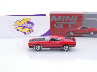 Preview: TSM MINI GT MGT01122-L # Ford Mustang Mach 1 1971 LHD " rot-schwarz " 1:64