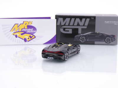 Preview: TSM MINI GT MGT01058-L # Bugatti W16 Mistral Cabriolet 2024 LHD " schwarz " 1:64