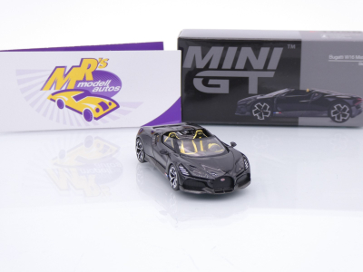 Preview: TSM MINI GT MGT01058-L # Bugatti W16 Mistral Cabriolet 2024 LHD " schwarz " 1:64