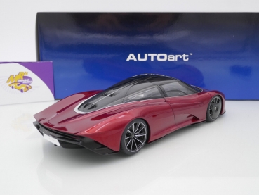 Preview: AUTOart 76087 # McLaren Speedtail Baujahr 2020 " dunkelrotmetallic (Volcano Red Metalic) " 1:18