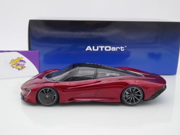 Preview: AUTOart 76087 # McLaren Speedtail Baujahr 2020 " dunkelrotmetallic (Volcano Red Metalic) " 1:18