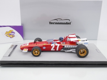 Preview: Tecnomodel TM18-64C # Ferrari 312B Nr.27 F1 Belgien GP 1970 " Jacky Ickx " 1:18