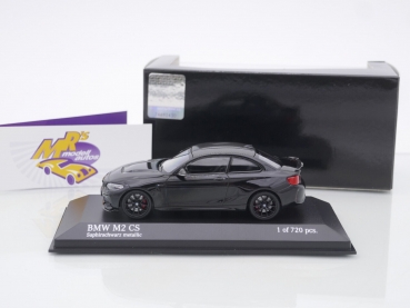Preview: Minichamps 410021022 # BMW M2 CS F87 schwarze Felgen Baujahr 2020 " schwarz " 1:43