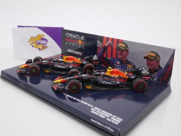 Preview: Minichamps 417224111 # 2er Set Red Bull RB18 1st & 2nd F1 Imola GP 2022 " Max Verstappen & Sergio Perez " 1:43