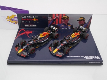 Preview: Minichamps 417224111 # 2er Set Red Bull RB18 1st & 2nd F1 Imola GP 2022 " Max Verstappen & Sergio Perez " 1:43
