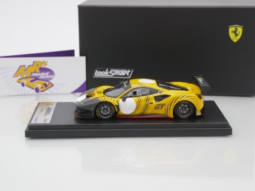 Preview: Look Smart LSRC077 # Ferrari 488 GT Modificata Test Car gelb-grau " Club Competizione GT " 1:43