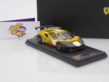 Preview: Look Smart LSRC077 # Ferrari 488 GT Modificata Test Car gelb-grau " Club Competizione GT " 1:43