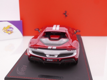 BBR P18211B # Ferrari 296 Assetto Fiorano Baujahr 2022 " rot-silber (Rosso Fiorano) " 1:18
