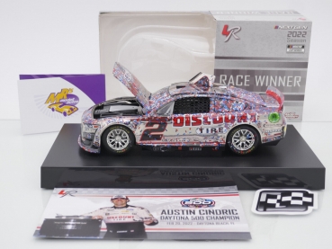 Preview: Lionel Racing WX22223DCTAEACL # Ford Mustang NASCAR 2022 " Austin Cindric - Discount Tire Daytona 500 Race Winner " 1:24 Color Chrome Edition