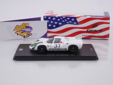 Preview: Spark US271 # Porsche 910 Nr.37 4ter Platz 12h Sebring 1967 " H. Herrmann - J. Siffert " 1:43